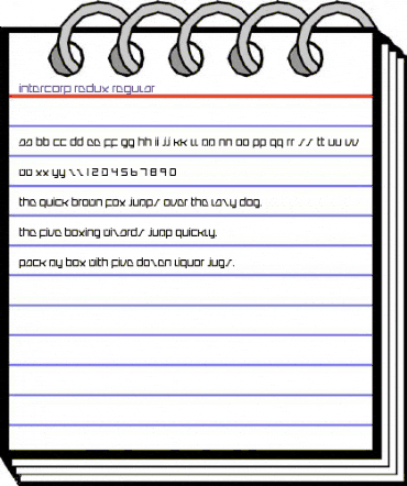 Intercorp Redux Regular animated font preview Intercorp Redux Regular animated font preview