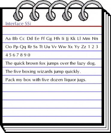 Interface SSi Regular animated font preview Interface SSi Regular animated font preview