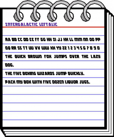 Intergalactic Leftalic Italic animated font preview Intergalactic Leftalic Italic animated font preview
