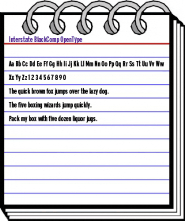 Interstate Black Comp animated font preview Interstate Black Comp animated font preview