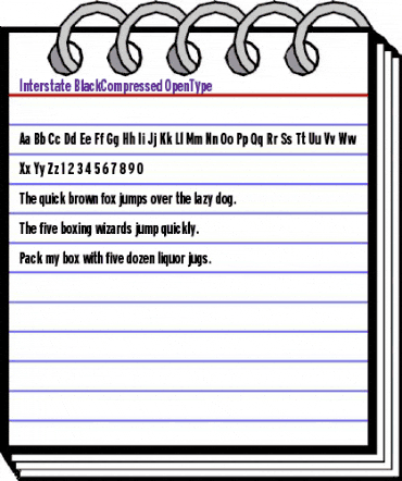 Interstate BlackCompressed animated font preview Interstate BlackCompressed animated font preview