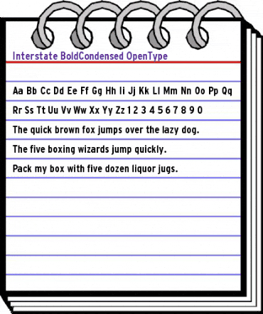 Interstate-BoldCondensed Regular animated font preview
