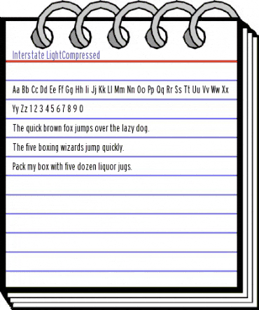 Interstate LightCompressed animated font preview Interstate LightCompressed animated font preview