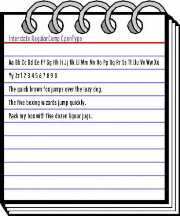 Interstate Regular Comp animated font preview Interstate Regular Comp animated font preview