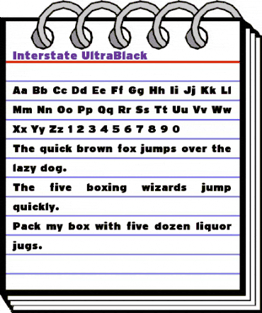 Interstate Regular animated font preview Interstate Regular animated font preview