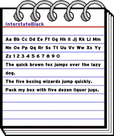 InterstateBlack Regular animated font preview