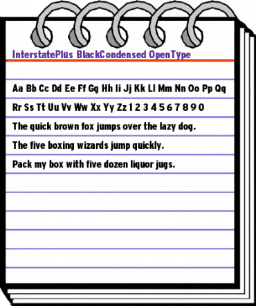 InterstatePlus Black Cond animated font preview InterstatePlus Black Cond animated font preview