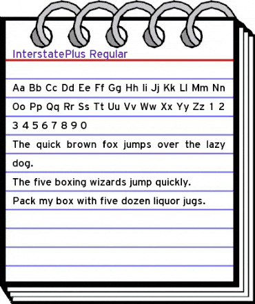 InterstatePlus Regular animated font preview InterstatePlus Regular animated font preview
