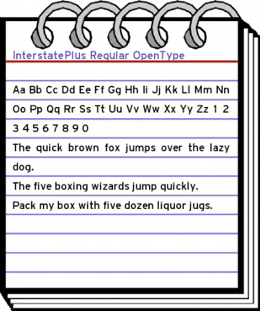 InterstatePlus Regular animated font preview InterstatePlus Regular animated font preview