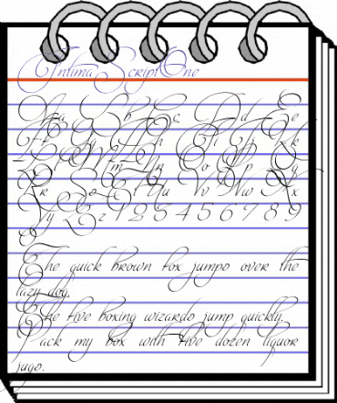 Intima Script One Regular animated font preview