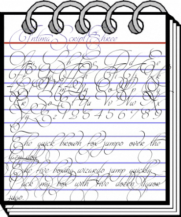 Intima Script Three Regular animated font preview Intima Script Three Regular animated font preview
