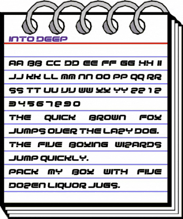 Into Deep Regular animated font preview