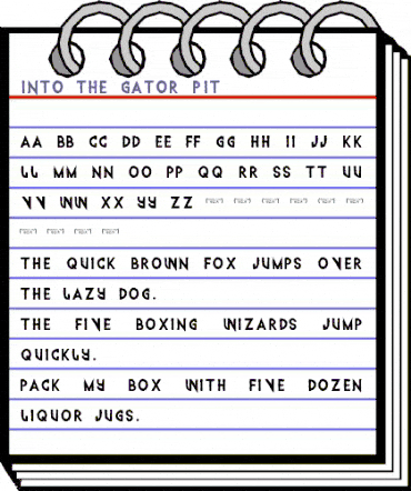 Into the Gator Pit Regular animated font preview Into the Gator Pit Regular animated font preview