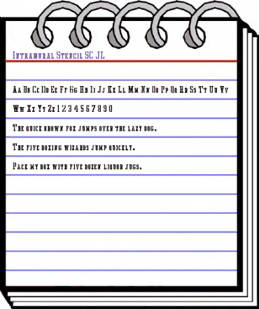 Intramural Stencil SC JL Regular animated font preview Intramural Stencil SC JL Regular animated font preview