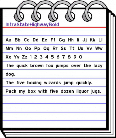 IntraStateHighwayBold Regular animated font preview IntraStateHighwayBold Regular animated font preview