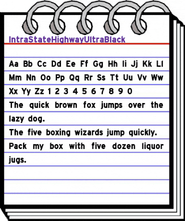 IntraStateHighwayUltraBlack Regular animated font preview