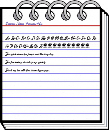 Intrique Script Personal Use Regular animated font preview