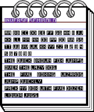 Inverse-SemiBold Regular animated font preview