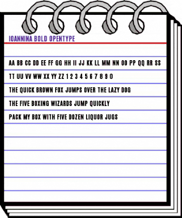 Ioannina Bold animated font preview Ioannina Bold animated font preview