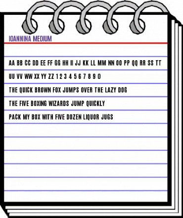 Ioannina Medium animated font preview Ioannina Medium animated font preview