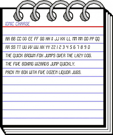 Ionic Charge Regular animated font preview Ionic Charge Regular animated font preview