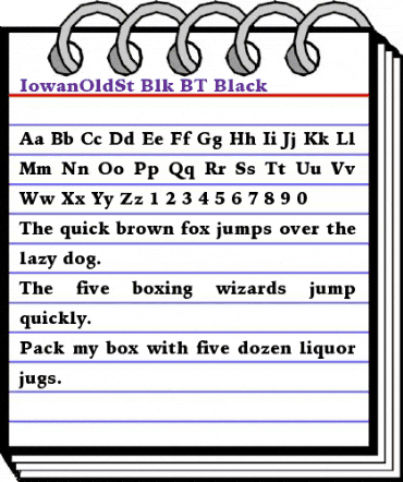IowanOldSt Blk BT Black animated font preview IowanOldSt Blk BT Black animated font preview
