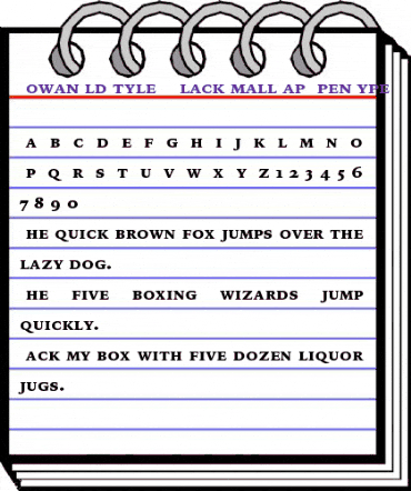 Bitstream Iowan Old Style Black Small Cap animated font preview