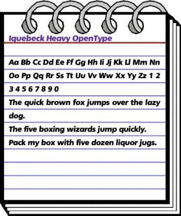 Iquebeck Heavy animated font preview Iquebeck Heavy animated font preview