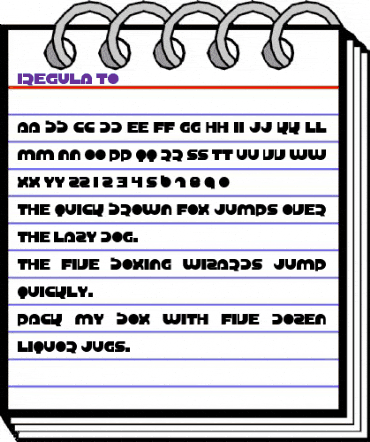 Iregula To Regular animated font preview Iregula To Regular animated font preview