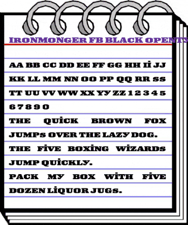 Ironmonger FB Black Regular animated font preview