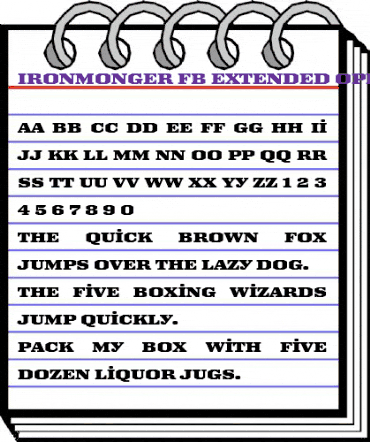 Ironmonger FB Extended Regular animated font preview Ironmonger FB Extended Regular animated font preview