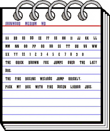 IRONWOOD-Medium Wd Regular animated font preview IRONWOOD-Medium Wd Regular animated font preview