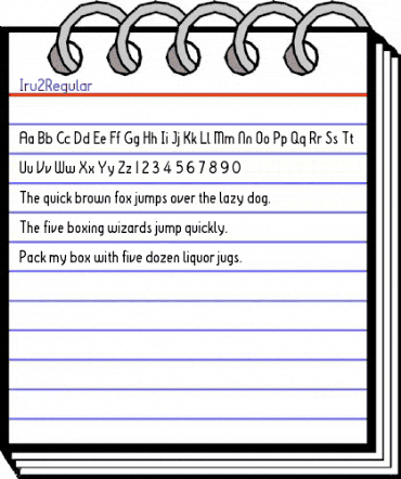 Iru2Regular Regular animated font preview
