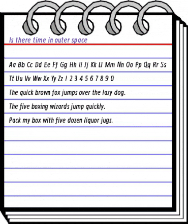 Is there time in outer space? Regular animated font preview