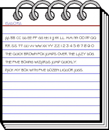 Isadora Regular animated font preview