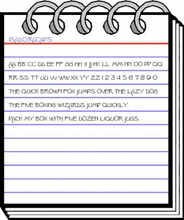 IsadoraCaps Regular animated font preview IsadoraCaps Regular animated font preview