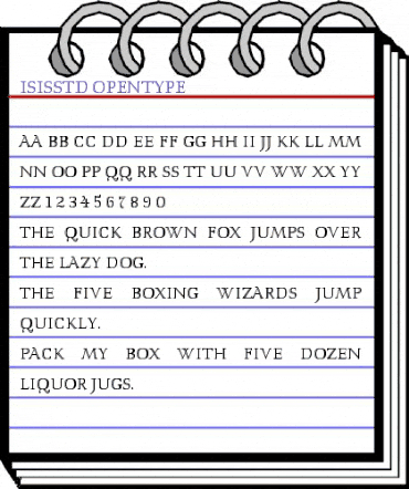 Isis Std Regular animated font preview Isis Std Regular animated font preview