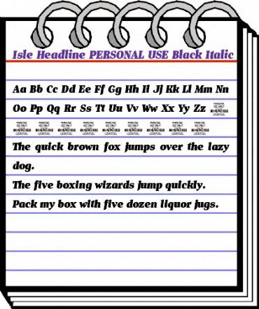 Isle Headline PERSONAL USE Black Italic animated font preview Isle Headline PERSONAL USE Black Italic animated font preview