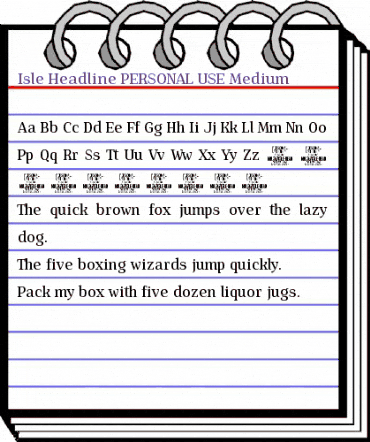 Isle Headline PERSONAL USE Medium animated font preview Isle Headline PERSONAL USE Medium animated font preview