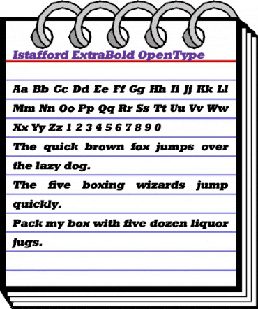 Istafford ExtraBold animated font preview Istafford ExtraBold animated font preview