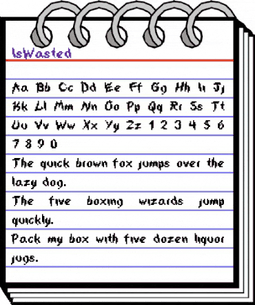 IsWasted Medium animated font preview
