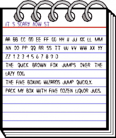 it's Scary Now St Regular animated font preview it's Scary Now St Regular animated font preview