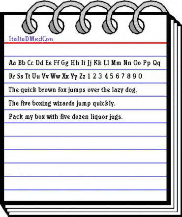 ItaliaDMedCon Regular animated font preview ItaliaDMedCon Regular animated font preview