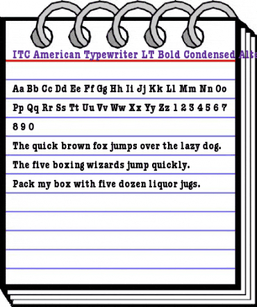 AmericanTypewriter LT CnA Bold animated font preview