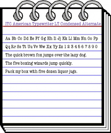 AmericanTypewriter LT CnA Regular animated font preview