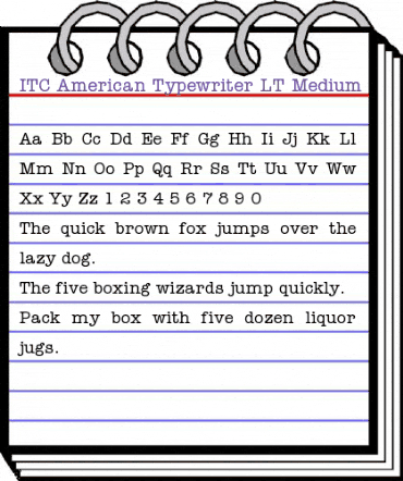 AmericanTypewriter LT Medium Regular animated font preview