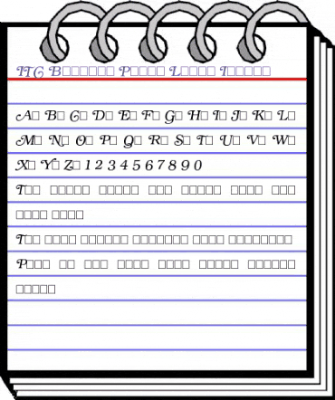 Bookman Profi Light Italic animated font preview