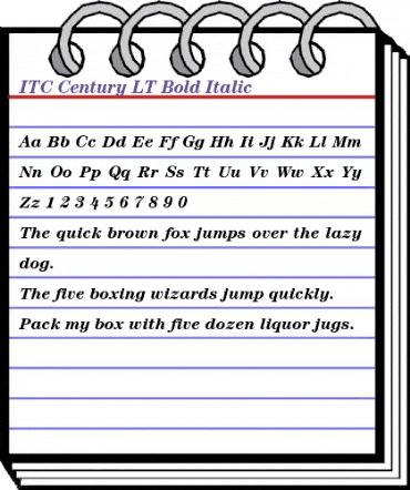 ITCCentury LT Book Bold Italic animated font preview ITCCentury LT Book Bold Italic animated font preview