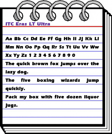 Eras LT Ultra Regular animated font preview Eras LT Ultra Regular animated font preview