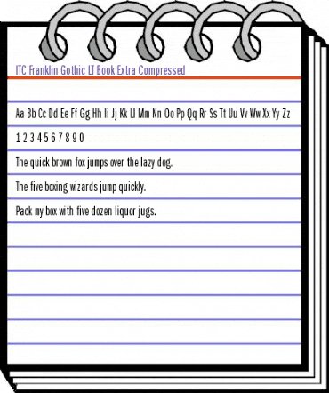 ITCFranklinGothic LT BookXCp Regular animated font preview ITCFranklinGothic LT BookXCp Regular animated font preview